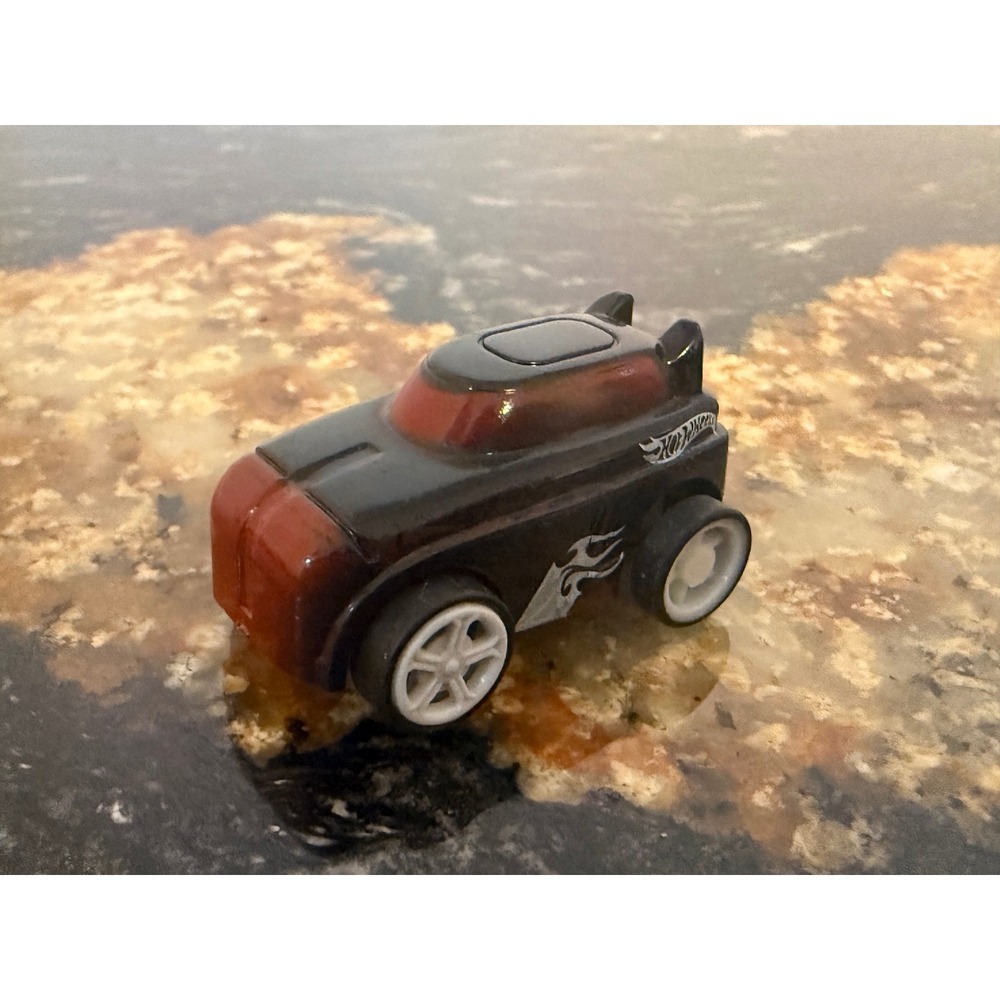 Hot Wheels Monster Truck Black Red Flame Decals Toy Vehicle